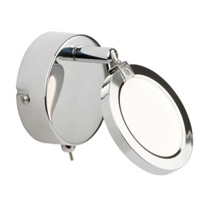 LED Wandleuchte, Chrom, Weiß, H 9 cm, LANGUNA