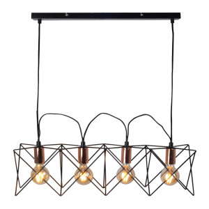 Pendelleuchte, kupfer, L 73 cm, AYR