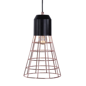 Pendelleuchte, Käfigschirm, kupfer, H 158 cm, DALGETY
