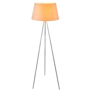Stehleuchte weiß, Textilschirm beige, H 154,5 cm, MASAYA