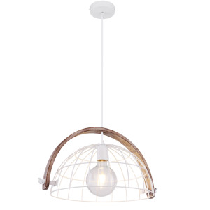 Hängeleuchte, Holz, Käfig, weiß, H 160 cm, NETTY