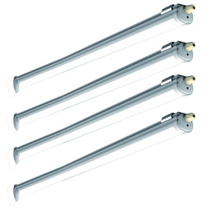 4er Set LED Wannenleuchte, 5120 Lumen, Kaltweiß, L 150 cm, VT-1532