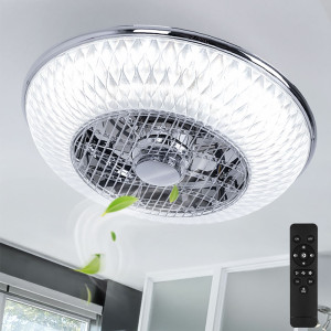 LED Deckenventilator, Fernbedienung, dimmbar, 3 Stufen, CCT, 55 cm, ROSARIO