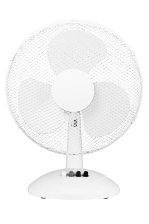 Standventilator, Metall, weiß, 3 Stufen, Schalter