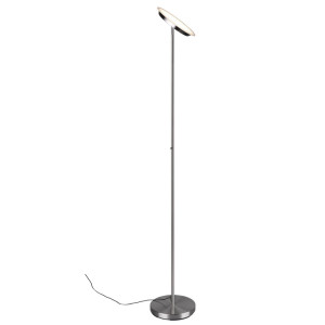 LED Stehleuchte, schwenkbar, Touchdimmer, silber, H 179 cm, PONDA