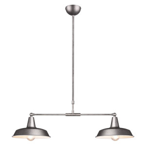 Hängelampe, nickel antik, Höhe verstellbar, H 100 cm, WILTON