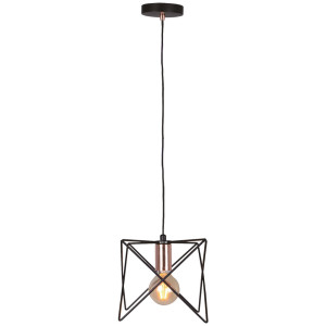 LED Pendelleuchte, Käfig, schwarz, H 146 cm, AYR