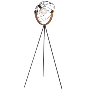 RGB LED Stehleuchte, schwarz, Lampenschirm schwenkbar, H 160 cm, NETTY