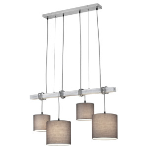 RGB LED Pendelleuchte, Holz, App- und Sprachsteuerung, PADME