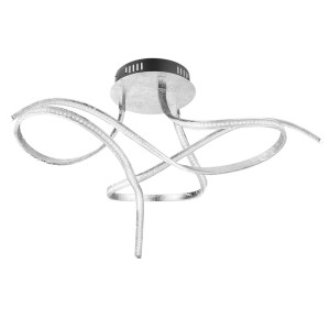 LED Deckenleuchte, Kristall-Design, Effektfolie, dimmbar, 72 cm, SALADO