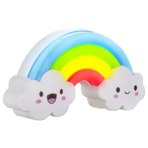 LED Tischleuchte, Regenbogen, Lärm-/Helligkeitssensor, L 24 cm