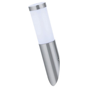 RGB LED Wandleuchte, Edelstahl, weiß opal, H 37,6 cm, VT-832