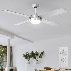LED Deckenventilator, silber, Fernbedienung, VT-6054-4
