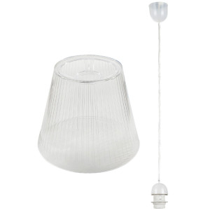RGB LED Hängelampe, transparent, H 118,5 cm