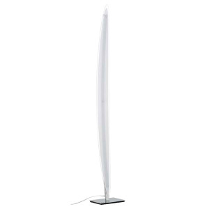 LED Stehleuchte, Glas, Chrom, H 129 cm
