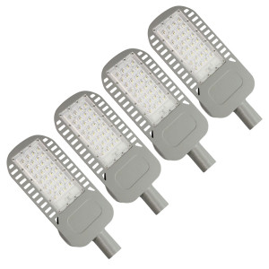 4er Set 50 Watt LED Straßenleuchten, 6000 Lumen, kaltweiß, VT-54ST