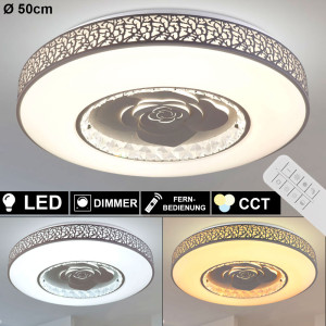 LED Deckenleuchte, Blüten-Design, dimmbar, Fernbedienung, CCT, TONARA