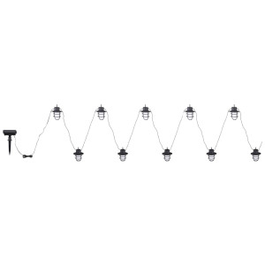LED Solar-Lichterkette, Feuereffekt Laternen , L 480 cm