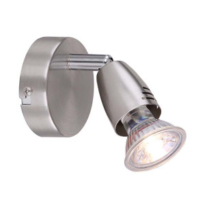 Wandleuchte, Chrom, nickel-matt, Spot verstellbar