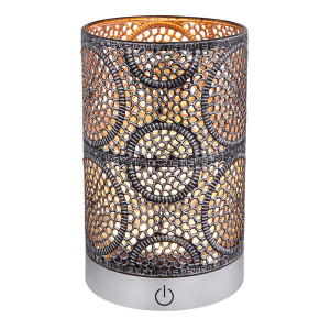 LED Tischleuchte, silber, gold,  3 Stufen Touchdimmer