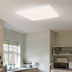 LED Deckenleuchte, Aluminium, Opal, weiß, Panel ohne Rahmen