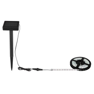 LED Solar-Lichterkette, schwarz, 8 Funktionen, Schalter