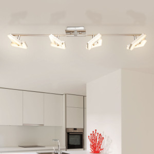 LED Deckenleuchte, nickel-matt, Spots, Arme, beweglich EMMA