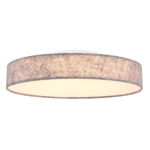 LED Deckenleuchte, Metall, weiß, Textil, grau
