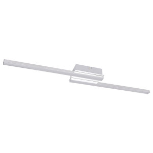 LED Deckenleuchte, Metall, Chrom, Opal, Aluminium