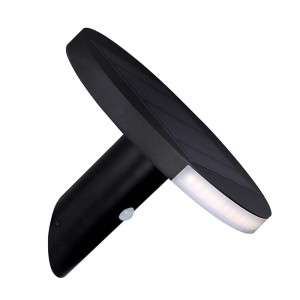 LED Solar Wandleuchte, Sensor, Aluminium Druckguss, schwarz