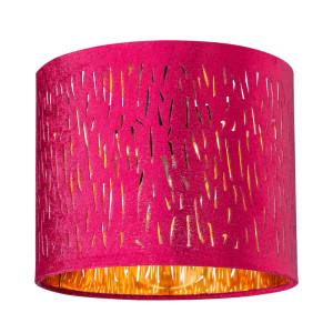 Deckenleuchte, Samt, rot gold, 20 cm