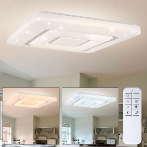 LED CCT Deckenleuchte, dimmbar, Fernbedienung, Chromring