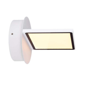 LED Wandleuchte, Metall, Opal, weiß, rechteckig