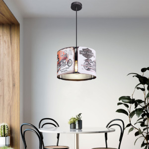 Hängeleuchte, Motorrad Design, H 122 cm, MORADE