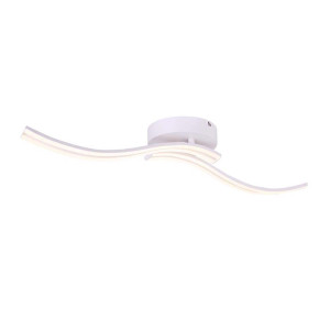 LED Deckenleuchte, Metall, weiß, L 80,5 cm