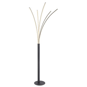 LED Stehleuchte, schwarz, Touchdimmer, H 187 cm
