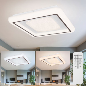 LED Deckenleuchte SILVIE, klar, Nachtlicht, 36 Watt, CCT