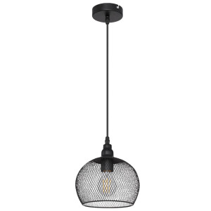 Hängeleuchte, Käfig-Optik, schwarz, H 120 cm, ANYA