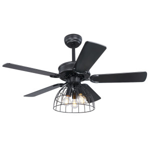 Deckenventilator, Fernbedienung, Käfig-Optik, 106 cm, SALLIE