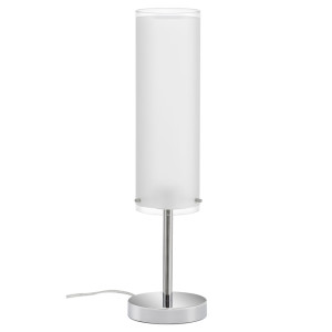 LED Tischleuchte, Glas, Dimmer, satiniert