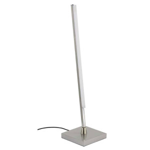 LED Tischleuchte, Stabform, silber, schwenkbar, silber