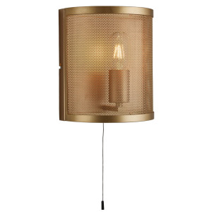 RGB LED Wandleuchte, Netz-Design, gold, Höhe 23 cm, FISHNET