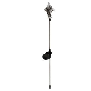 LED Solarleuchte, Deko Steckleuchte, grau,  H 76 cm, MAORI