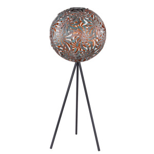LED Solarleuchte, Kugel, antik-schwarz, H 80 cm
