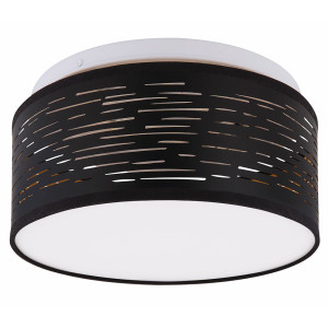 LED Deckenleuchte, rund, schwarz, Tageslicht, 26cm