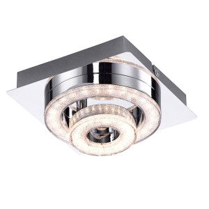 LED Deckenleuchte, Kristall, Chrom, verstellbar, L17 cm