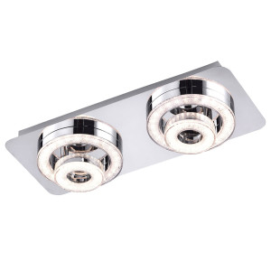 LED Deckenlampe, Kristallspots verstellbar, L 40 cm