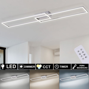 LED Deckenlampe, CCT,  Fernbedienung, L 110 cm, IVEN
