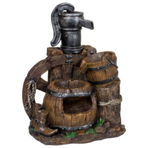 Springbrunnen, Garten, Holz-Stein-Optik, Höhe 61 cm