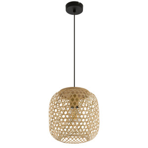 Hängeleuchte, Bambus-Geflecht, natur, 23 cm, MIRENA